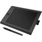 GAOMON M106K 10 x 6 Inches ing Digital Graphics Pen Tablet with 12 Express Keys and 16 Softkeys Black