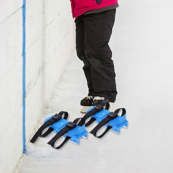 WHAMVOX 1 Pair Junior Adjustable Ice Skates with Buckle Protectors for Kids Double Runner Safe Stable Toddler Skating Accessories