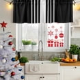 thumbnail image 5 of Black White Stripe Curtain Valances for Windows, Kitchen Valance Window Treatments Panel 2 Pack, Modern Rustic Vertical Striped Rod Pocket Short Curtains for Bathroom Bedroom 60 x 18 Inch, 5 of 8