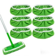 6 Pack Reusable Mop Refill Pad Suitable for Swiffer Sweeper Wet Mop,Strong Adsorption Power,Microfiber Mop Refills Pads,Dry Wet Pad Refills for 10-12inch Sweeper Mops,(Mop is not Included)