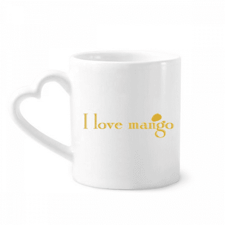 

I Love Fruit Yello Art Deco Fashion Mug Coffee Cerac Drinkware Glass Heart Cup