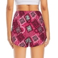 thumbnail image 4 of Vsdgher Geometry Print Women's Running Double Layer Shorts High Waisted with Pockets Elastic Yoga Workout Athletic Gym Sports, 4 of 8