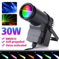 thumbnail image 1 of U'King 30W RGBW LED Beam Spotlight Black DMX Stage Light Party Wedding, 1 of 6