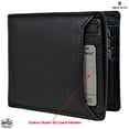 thumbnail image 3 of RFID Leather Wallets for Men Slim Bifold Genuine Wallet with ID Windows & Card Holder (CARD-B-2011), 3 of 5