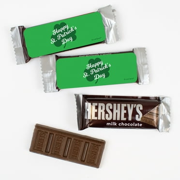 44 Pcs Bulk St. Patrick's Day Candy Snack Size Chocolate Bar Party Favors (19.8 oz, Approx. 44 Pcs) - Clover