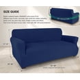 thumbnail image 4 of Housse de Causeuse Extensible Élastique pour Canapé 2 Places, 1 Pce (Bleu Marine, Moyen), 4 of 6