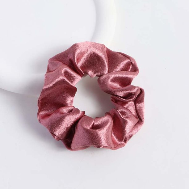 Anillo de pelo de rosa de satén para el intestino grueso, accesorios para el cabello de cuerda para el cabello de rosa dulce de súper hada de primavera y verano para mujeres coreanas