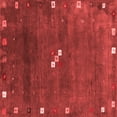 thumbnail image 1 of Ahgly Company Indoor Square Abstract Red Contemporary Area Rugs, 4' Square, 1 of 4