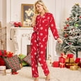 thumbnail image 2 of WEHUSE Christmas Pajamas Womens Long Sleeve Button Down Sleepwear Holiday Matching Pjs Comfy Long Pants Lounge Set S-XL, 2 of 7