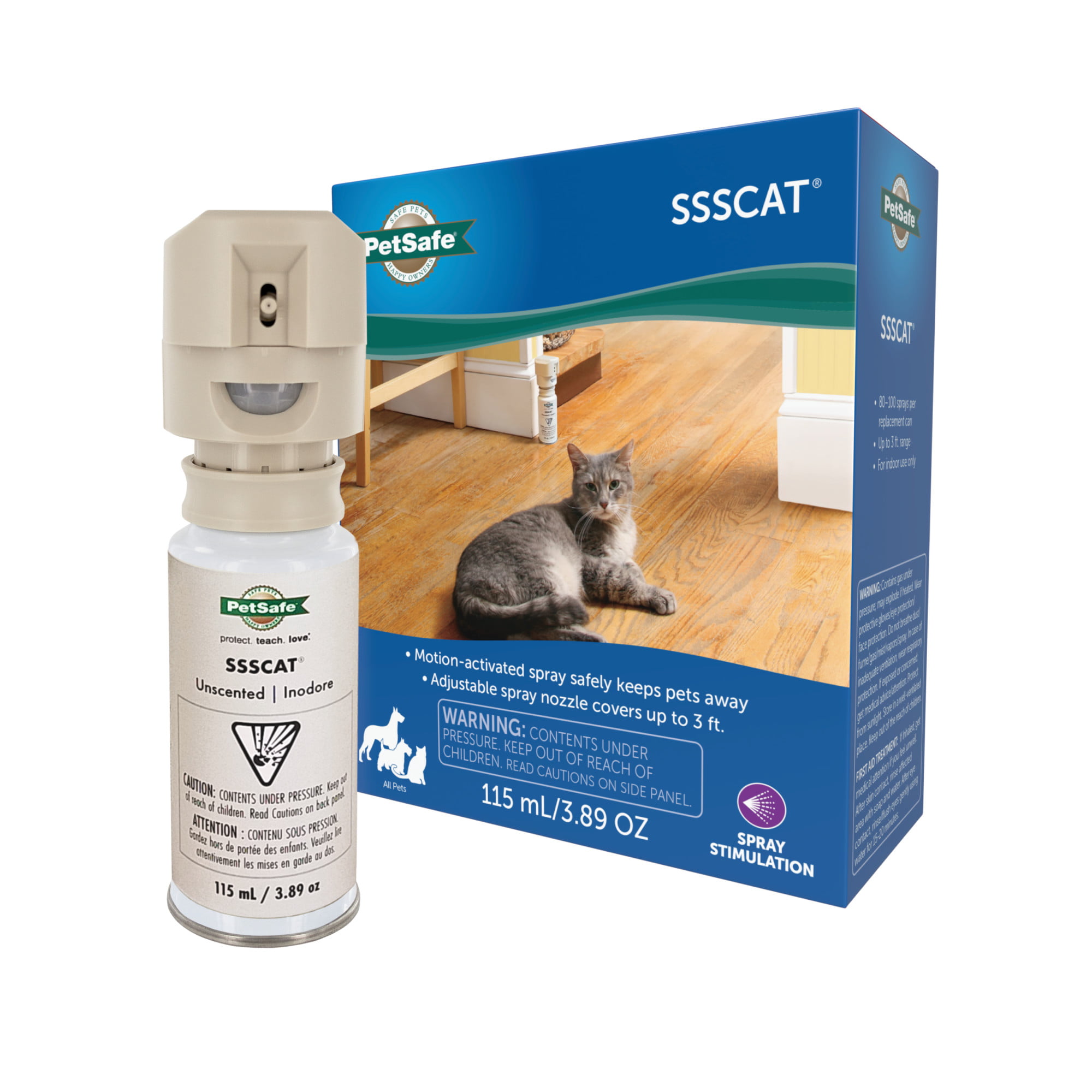 PetSafe SSSCAT Spray Pet Deterrent, Motion Activiated Pet Proofing Repellent for Cats and Dogs