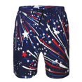 thumbnail image 4 of Yiaed Red White Blue Fireworks 1 Print Men's Swim Trunks with Lining Quick Dry Sports Shorts Beach Shorts Boardshorts-Small, 4 of 5