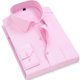 thumbnail image 3 of Camisa clásica de vestir para hombre, color sólido, negro, blanco, azul, gris, rojo y rosa, camisa informal de negocios para hombre, camisa de manga larga, 3 of 5