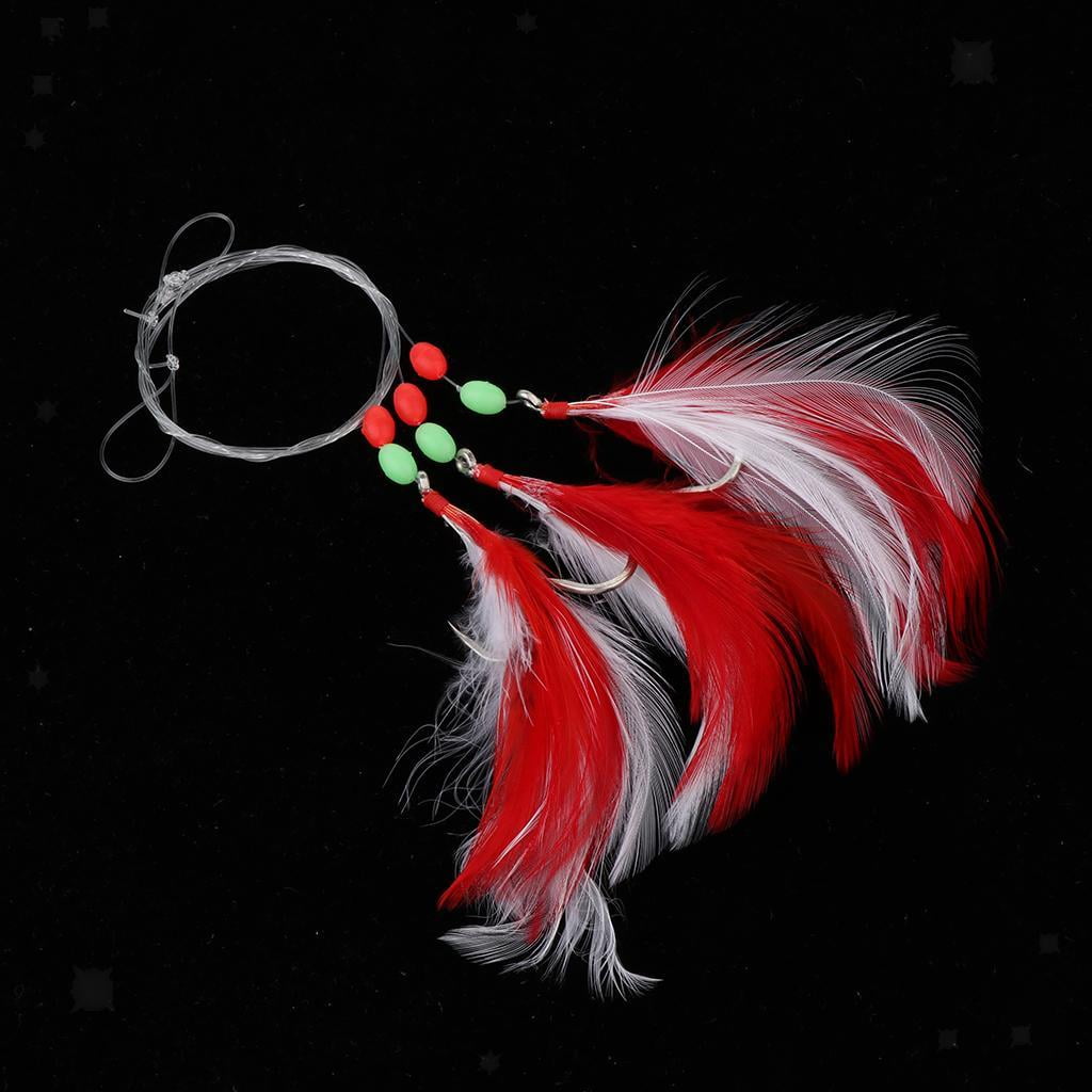 10PCS Skirted Feather Trolling Lure Fishing Plugs Lures Mackerel Rigs