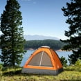 thumbnail image 4 of 2-Person Dome Tent- Rain Fly & Carry Bag- Easy Set Up-Great for Camping Backpacking Hiking & Outdoor Music Festivals by Wakeman Outdoors (Orange), 4 of 8