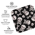 thumbnail image 3 of Kdxio black white Skull bone Funny Coasters,4 Pcs Leather Coasters,Housewarming Gifts,Protect Furniture from Water Marks Scratch and Damage, 3 of 6