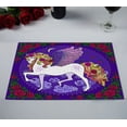 thumbnail image 2 of EREHome Napperon Fleurs de Licorne Tapis de Table Tapis de Tasse 12x18 Pouces, Ensemble de 2, 2 of 2
