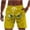 Yellow, variant on ZToonmas Men's Print Beach Shorts Elastic Drawstring Waist Quick Dry Swim Trunks for Beach Vacation and Pool Parties