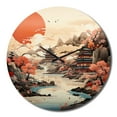 thumbnail image 4 of Designart "Silk Road China Art painting I" Chinese Oversized Wall Clock, 4 of 5