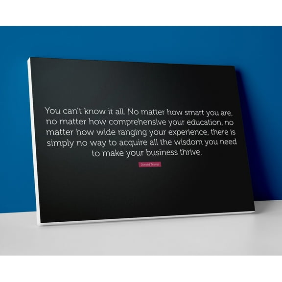 Donald Trump Quote Poster or Wrapped Canvas