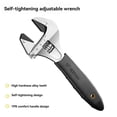 thumbnail image 5 of Ratchet Adjustable Wrench Self-Tightening Adjustable Wrench Multi-Function Large Opening Bathroom Wrench 12 Inches, 5 of 5