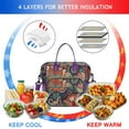 thumbnail image 4 of Stylish Exotic Large Cooler Bag - Leakproof Insulated Picnic Tote with Colorful Artistic Patterns, 4 of 6
