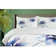 thumbnail image 4 of Ambesonne Floral Duvet Cover Set, Retro Flowers Watercolor, Queen, White Purple Blue, 4 of 6