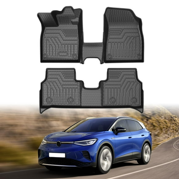 Mixsuper Alfombrillas Para Volkswagen Id.4 2021-2024 2025 2026 Para Todo Tipo De Clima, Accesorios Para Vw Id4, Juego De 1ª Y 2ª Fila, Color Negro