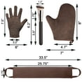 thumbnail image 7 of Self Tanning Mitt Applicator Kit, Includes Velvety Self Tanner Mitt, Back Tanning Applicator, Exfoliating Glove, Angled Self Tanner Brush for Sunless Tan Lotion Mousse Gel (Bronze, 4 Pack), 7 of 7