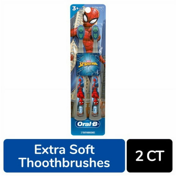Oral-B Kid's Marvel's Spiderman Soft Manual Toothbrush - 2 ct