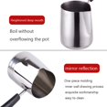 thumbnail image 4 of Long Handle Coffee Toroid Pitcher,Milk Frothing Jug Stainless Steel Coffeware Pull Flower,Wax Melting Pot Candle Making(600ML), 4 of 7