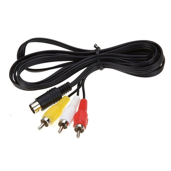 3RCA 1.8 m 9 pin Audio Video AV Cable for Sega Genesis 2 or 3