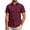 Deep Burgundy, variant on Men's Short Sleeve Dress Shirts Casual Button Down Shirt Regular Fit
