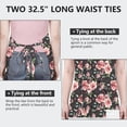 thumbnail image 6 of Pioneer Flower Floral Print Pattern Apron-Garden Aprons for Women with Pockets-Cotton Linen Waterproof Kitchen Cooking Gardening Aprons Adjustable for Kitchen,Cooking,BBQ and Salon 33x27 Inch, 6 of 7