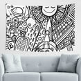 thumbnail image 1 of Comic Urban Modern Ink Sketch Tapestry, Cartoon Retro Sunshine Wall Hanging Tapestries Dorm Room Home Decor, 60" x 40", 1 of 7