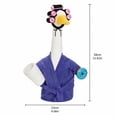 thumbnail image 5 of Porch Goose Decor Set, Funny Purple Spa Bathrobe and Curler Hat Statue Accessory with Towel and Donut Props, Novelty Outdoor Yard Decoration, Complete Set, 5 of 8
