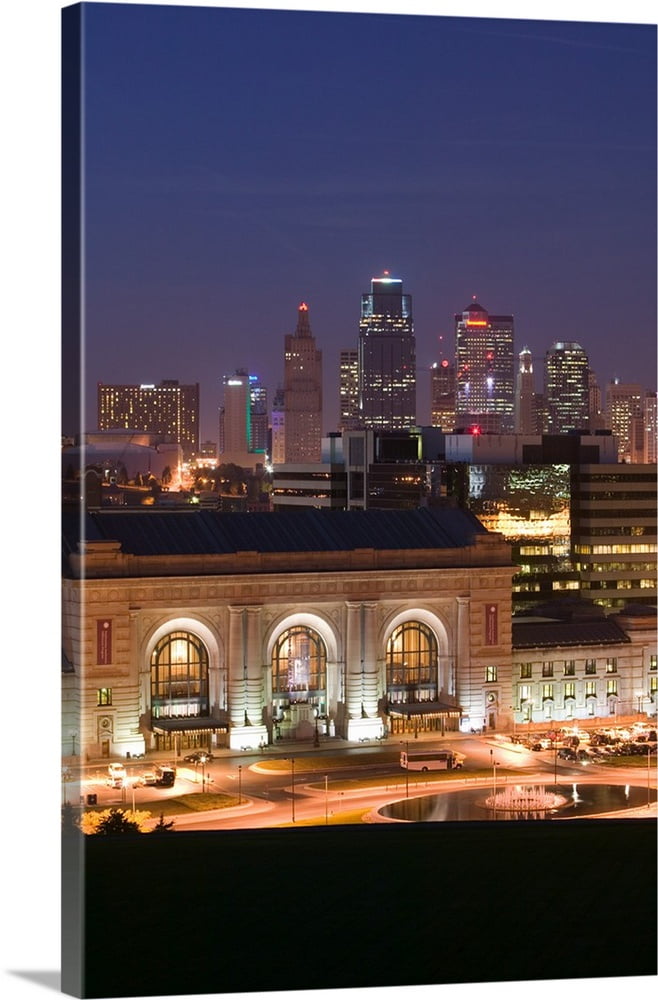 Great Big Canvas Missouri Kansas City Union Station And Kansas City Skyline Canvas Wall Art Walmart Com Walmart Com