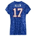 thumbnail image 3 of Girls Youth-Josh Allen Royal Buffalo Bills Sequin Player Name & Number V-Neck Dress, 3 of 3
