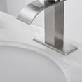 thumbnail image 6 of BWE Brushed Nickel Bathroom Faucet Modern Waterfall Single Hole Faucet for Bathroom Sink Single Handle Lavatory Bath Faucet Lead-Free, 6 of 7