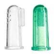 thumbnail image 3 of Brilliant Infant Baby Finger Toothbrush – Soft Silicone Gum Massager & Teether Brush, 2pk, Green, 3 of 9