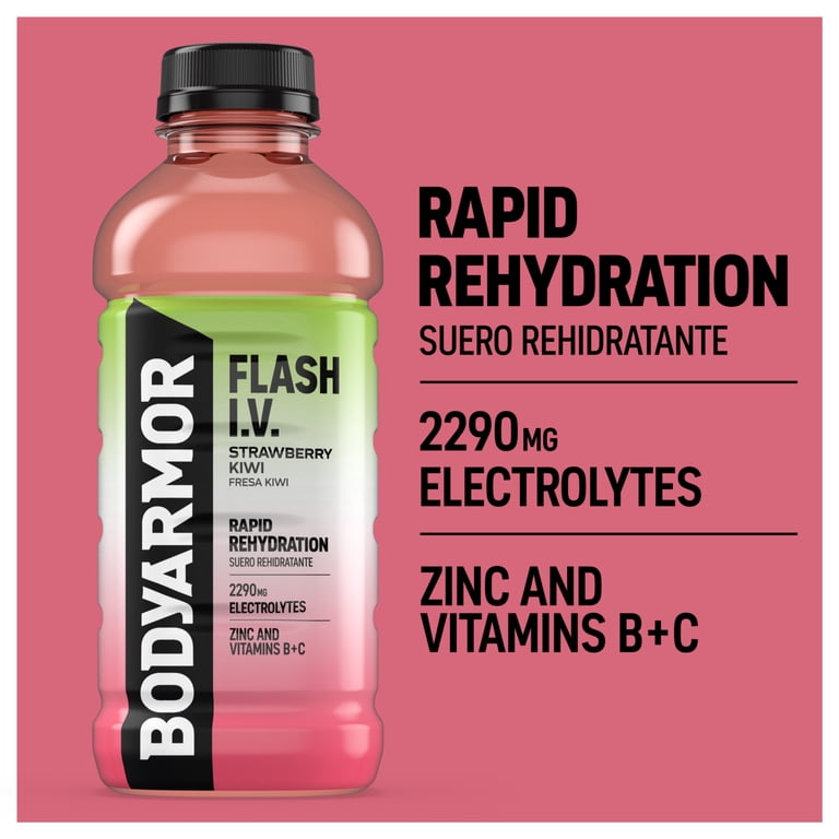 BODYARMOR Flash I.V. Strawberry Kiwi, 20 fl oz, 12 Pack photo 3