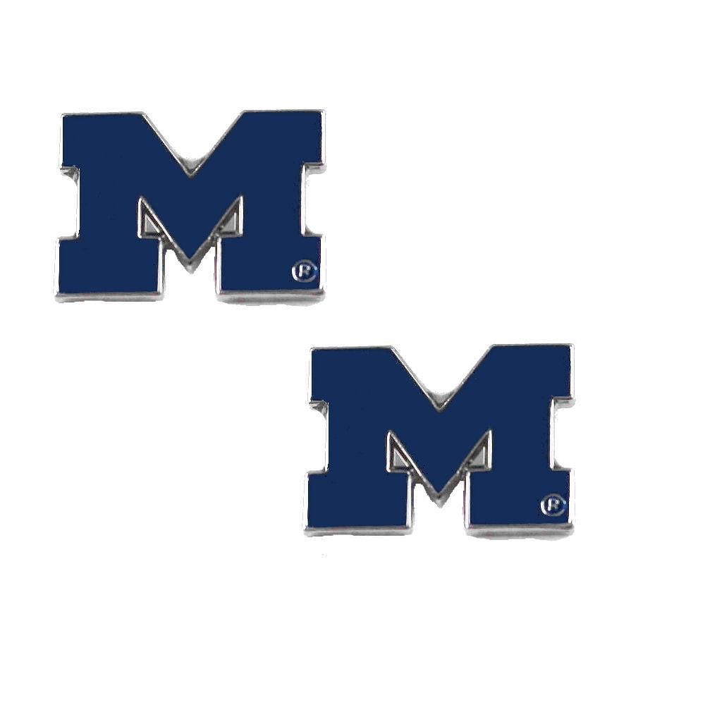 NCAA Michigan Wolverines Team Logo Post Earrings