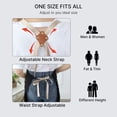 thumbnail image 2 of Aprons for Women Men with Pockets Water Drop Resistant Cross Back Adjustable, Black, 2 of 5