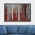 thumbnail image 2 of wall26 Framed Canvas Print Wall Art White Birch Trees with Autumn Red Leaves Nature Wilderness Illustrations Realism Rustic Scenic Colorful Multicolor for Living Room, Bedroom, Office - 24"x36&q, 2 of 5