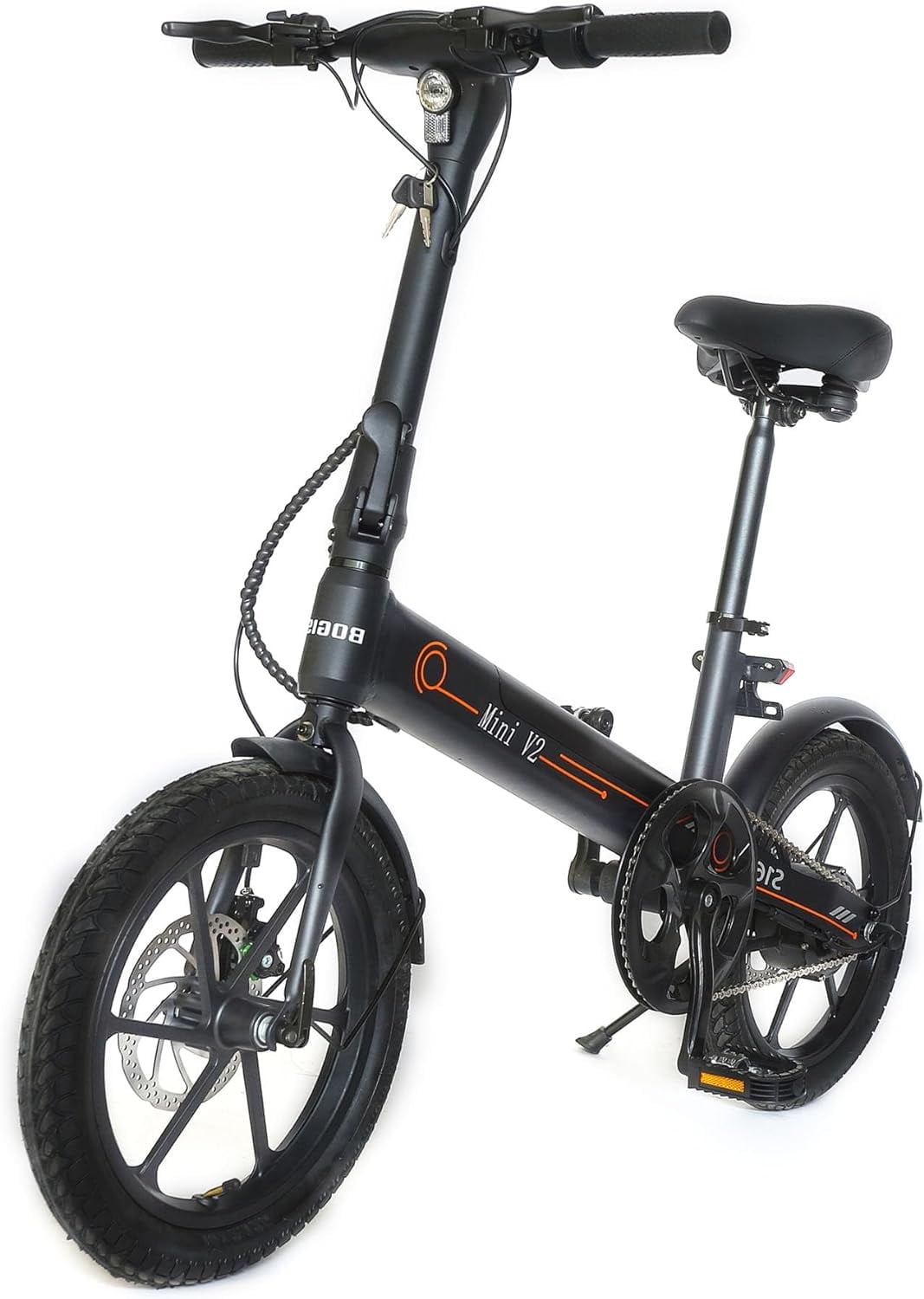 Bogist Mini V2 E-bike 16'' Foldable Electric Bike with 350W Motor, 36V 7.5Ah Removable Battery, 15.5 mph, Ultra-Light Electric Bikes for Commuting, Leisure Riding Exercise