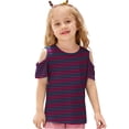 thumbnail image 4 of Zpanxa T-Shirts pour Tout-Petites Fille Imprimé Décontracté Manches Courtes Col Rond Haut Mode avec Coton 9-10 Ans, 4 of 7