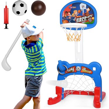 Baby Play Yard With Basketball Hoop And Soccer Goal