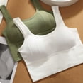 thumbnail image 6 of Opvise Wireless Push-Up Bra Natural Lift Seamless Vest Type Thin Elastic Straps Full Coverage Bra Great Support Bra Everyday Wear Underwear White, 6 of 8
