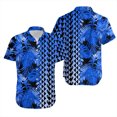 thumbnail image 4 of Camisa polinesia de verano para hombre, suelta, de manga corta, con estampado floral, de palmeras de coco, estilo hawaiano, popular, de colores brillantes, de secado rápido, 4 of 4
