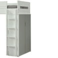 thumbnail image 3 of ACME Nerice Wooden Frame Twin Storage Loft Bed in White and Gray, 3 of 6