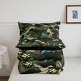 thumbnail image 5 of Manfei Aircraft Camo Queen Comforter Set, Contemporary Art Plane Vehicle Comforter Sets Queen, Dark Olive Green, Black Reversible, 3pcs, 1 Comforter and 2 Pillowcases, 5 of 7